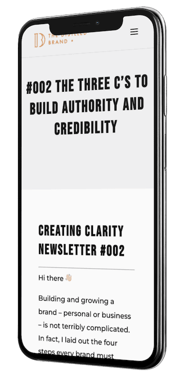 Creating Clarity mock up